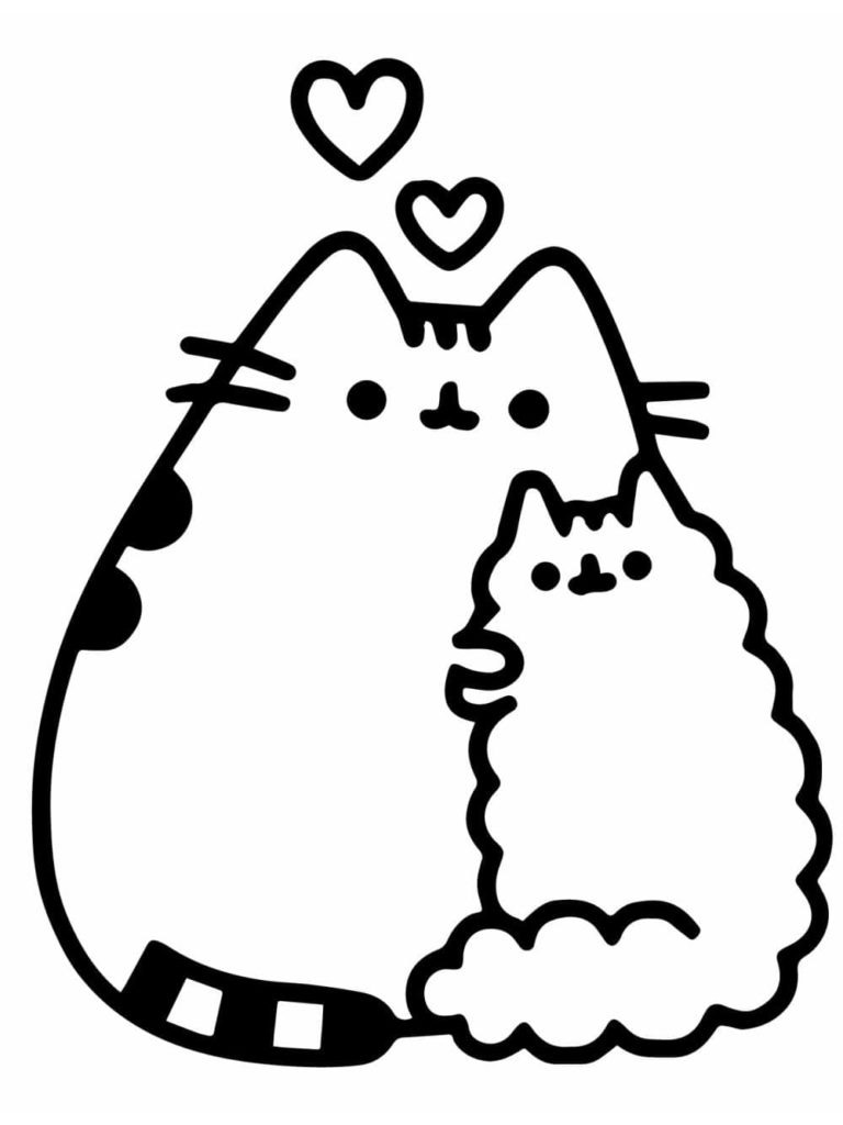 Detail Coloring Gambar Pusheen Nomer 44