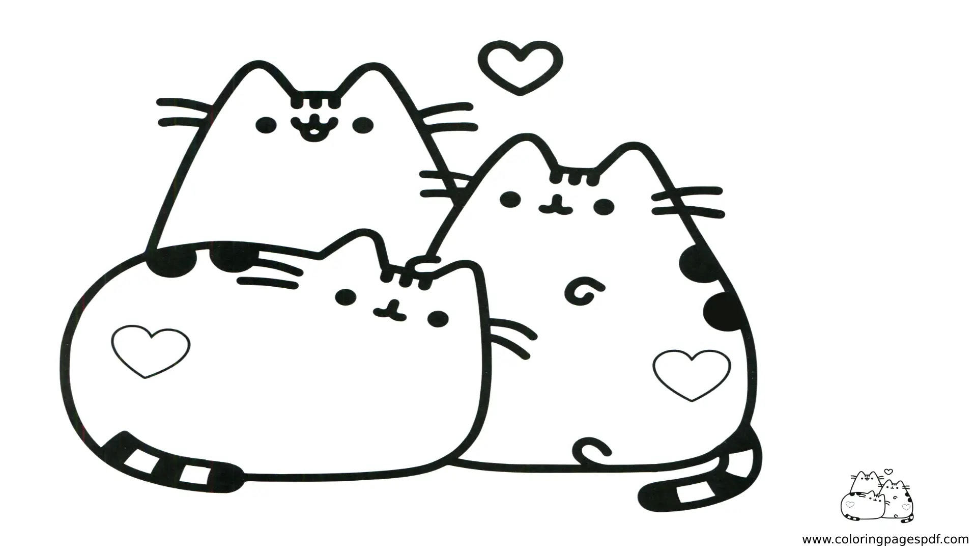 Detail Coloring Gambar Pusheen Nomer 52