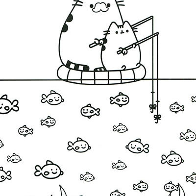 Detail Coloring Gambar Pusheen Nomer 7