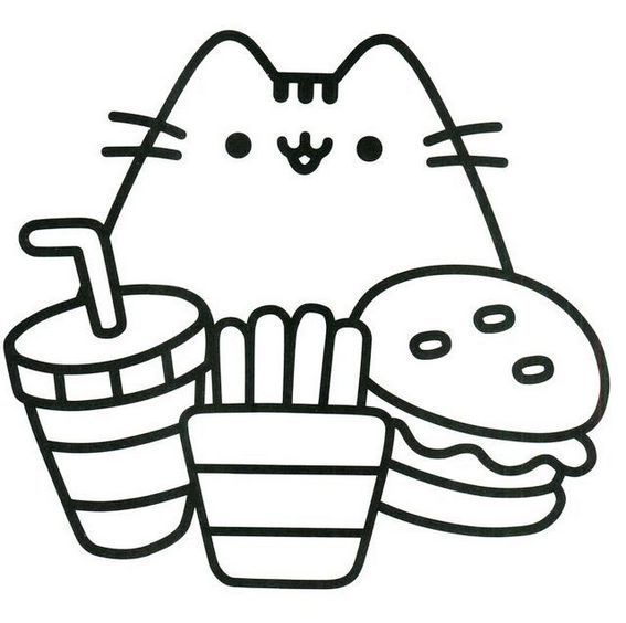 Detail Coloring Gambar Pusheen Nomer 8