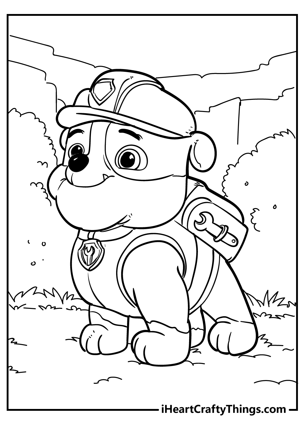 Detail Coloring Pages Paw Patrol Nomer 10