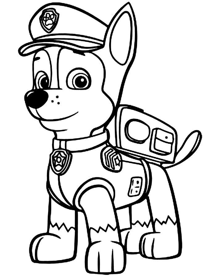 Detail Coloring Pages Paw Patrol Nomer 14