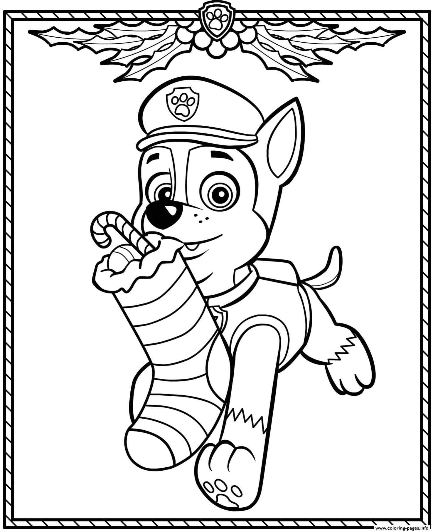 Detail Coloring Pages Paw Patrol Nomer 31