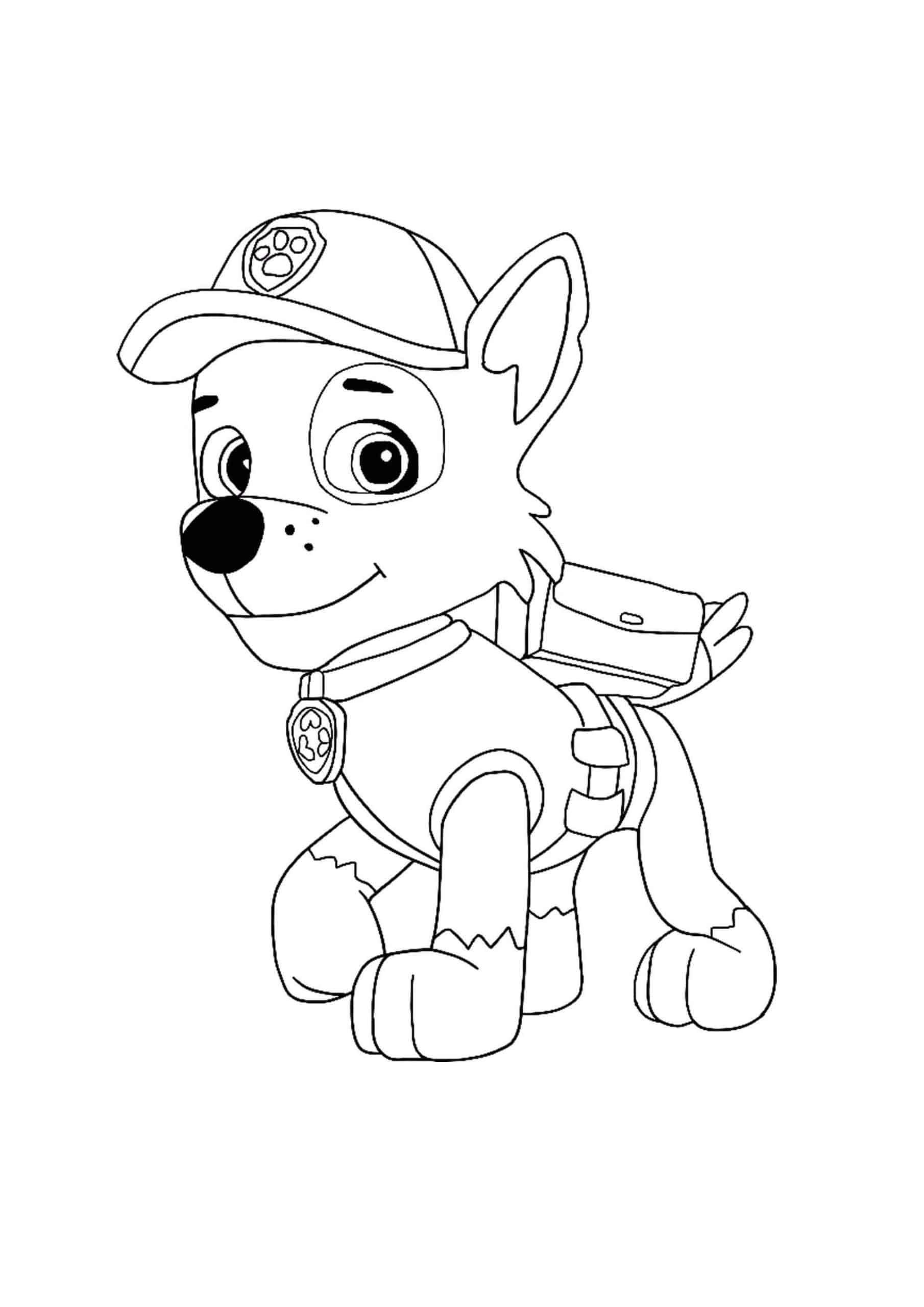 Detail Coloring Pages Paw Patrol Nomer 32