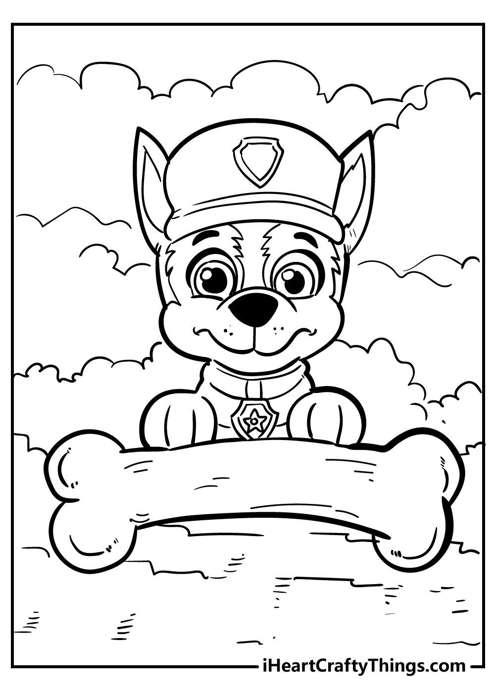 Detail Coloring Pages Paw Patrol Nomer 39