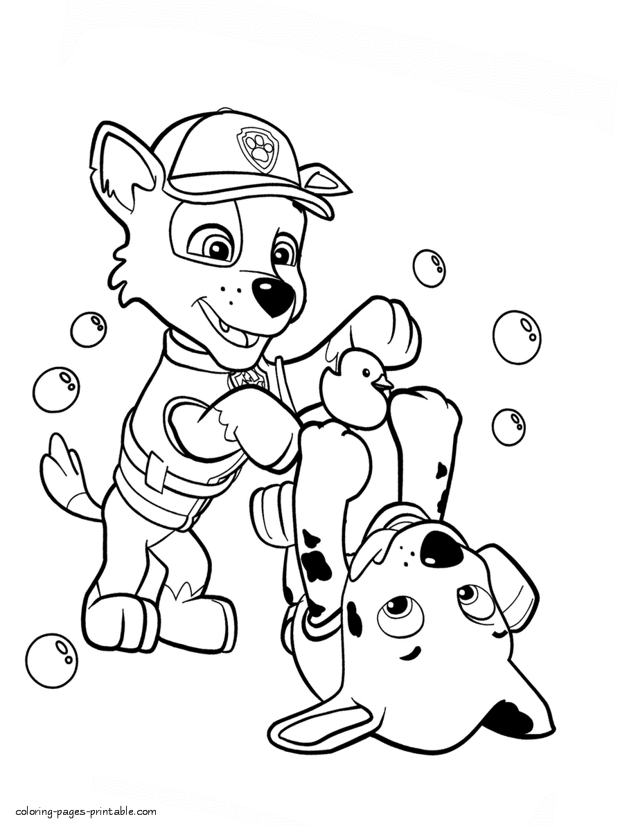 Detail Coloring Paw Patrol Nomer 28