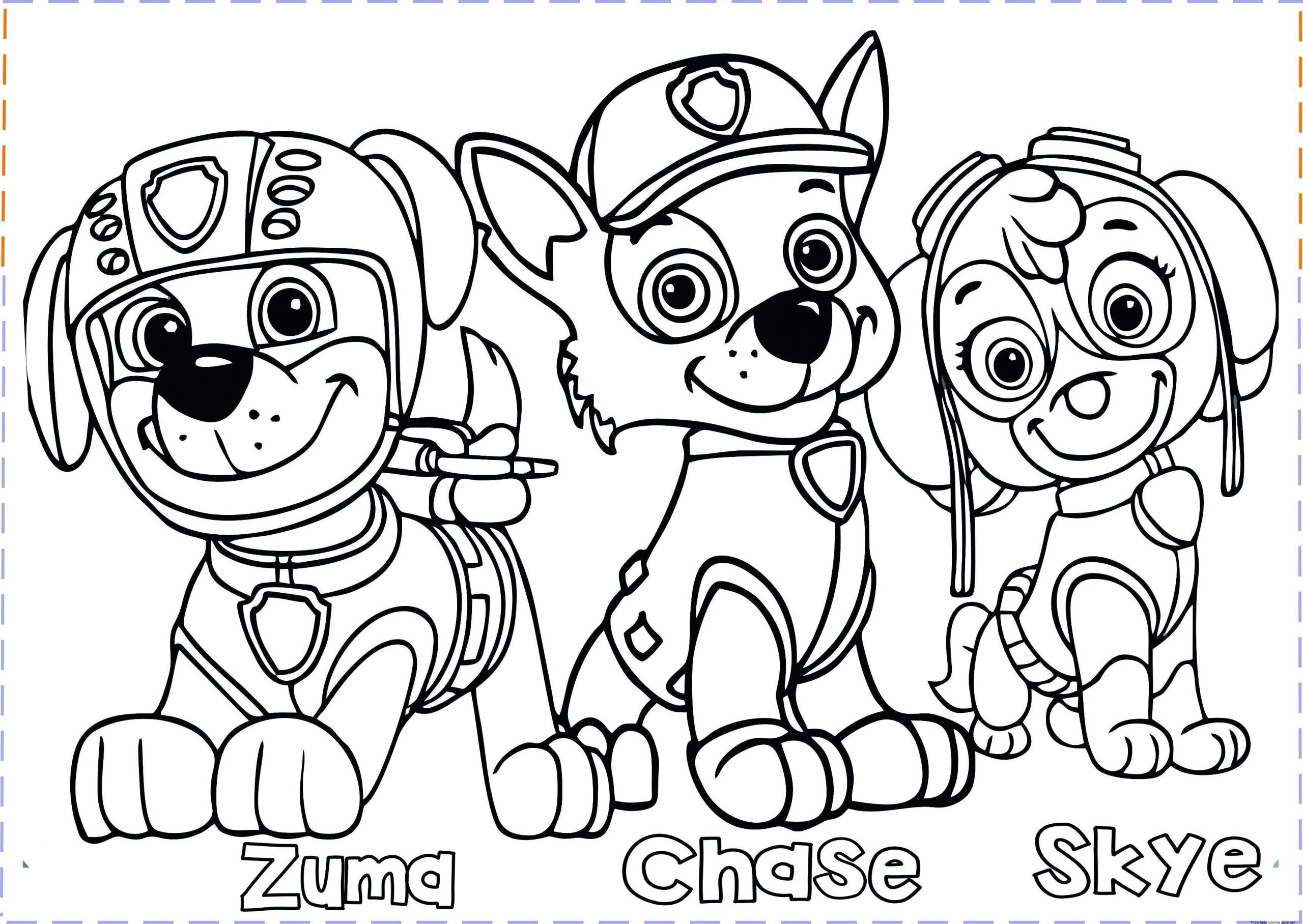 Detail Coloring Paw Patrol Nomer 42