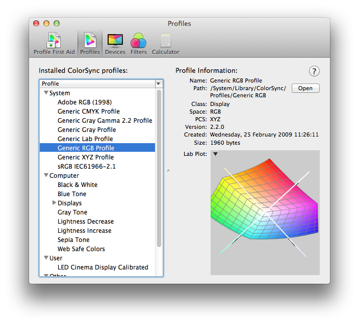 Detail Colorsync Utility Mac Nomer 17