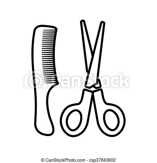 Detail Comb And Scissors Clipart Nomer 44