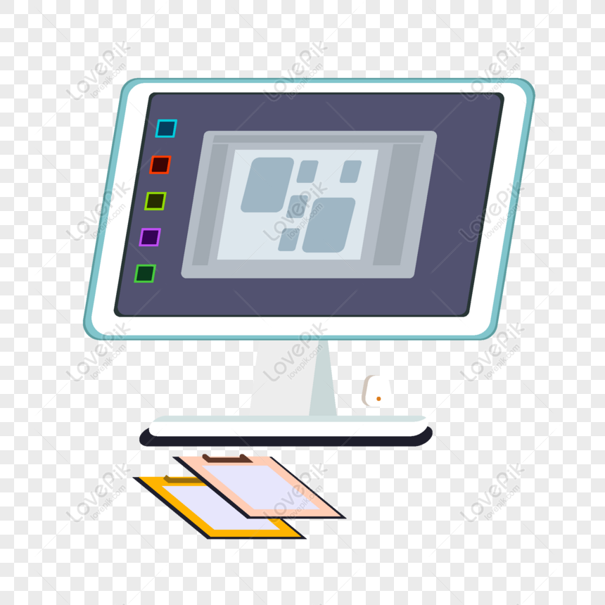 Detail Computer Flat Png Nomer 31