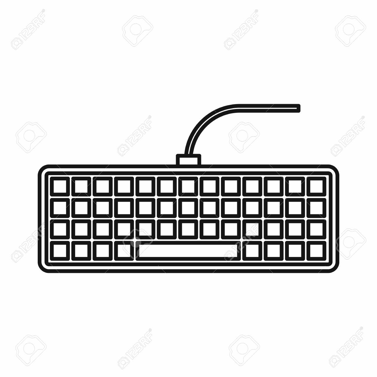 Detail Computer Keyboard Clipart Black And White Nomer 13