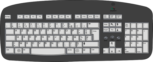 Detail Computer Keyboard Clipart Black And White Nomer 16
