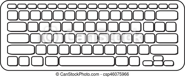 Detail Computer Keyboard Clipart Black And White Nomer 17