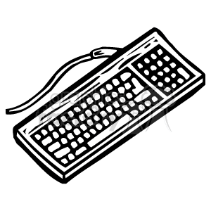 Detail Computer Keyboard Clipart Black And White Nomer 4