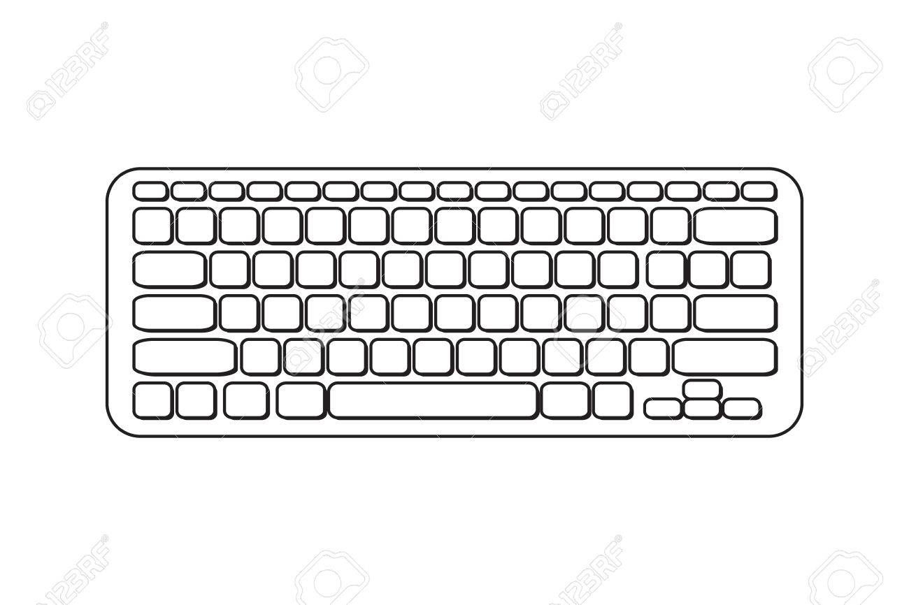 Detail Computer Keyboard Clipart Black And White Nomer 5