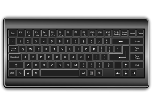 Detail Computer Keyboard Clipart Black And White Nomer 41