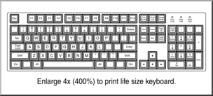 Detail Computer Keyboard Clipart Black And White Nomer 42