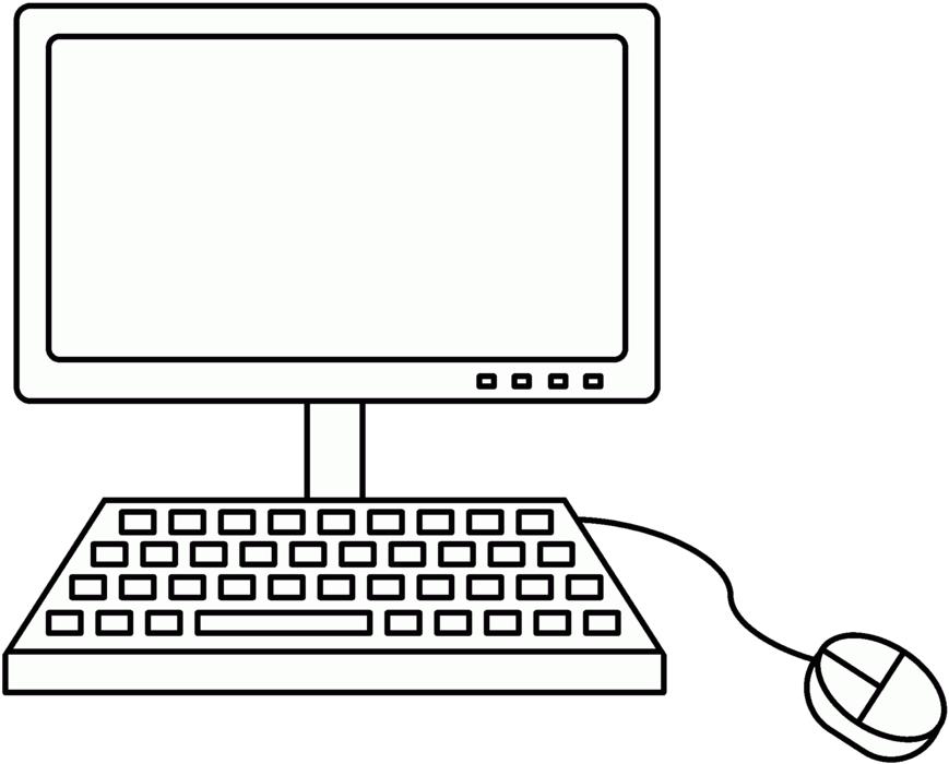 Detail Computer Keyboard Clipart Black And White Nomer 45