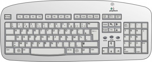 Detail Computer Keyboard Clipart Black And White Nomer 46