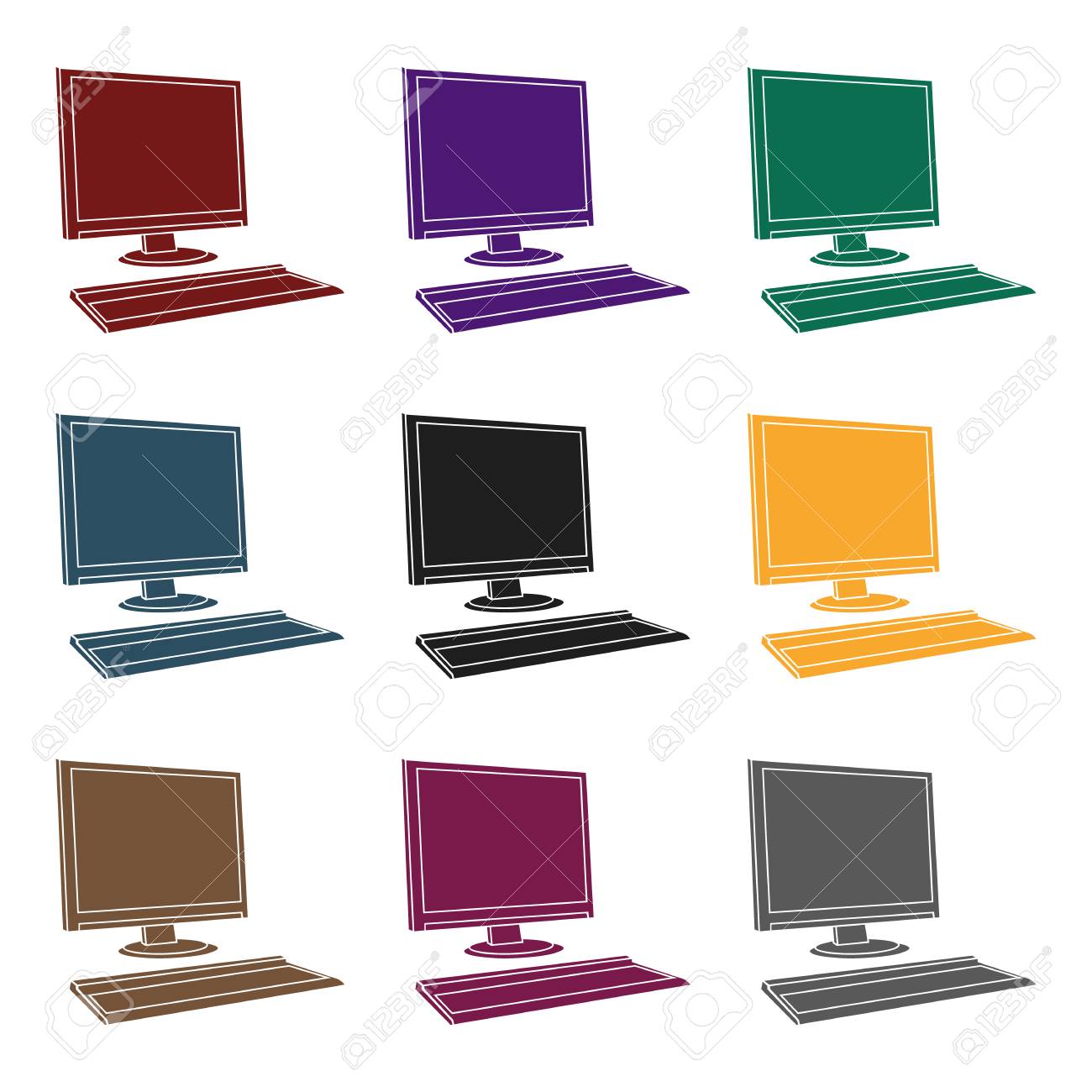 Detail Computer Set Clipart Nomer 36