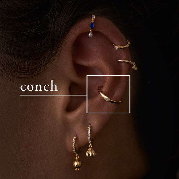 Detail Conch Piercing Jewelry Gold Nomer 22