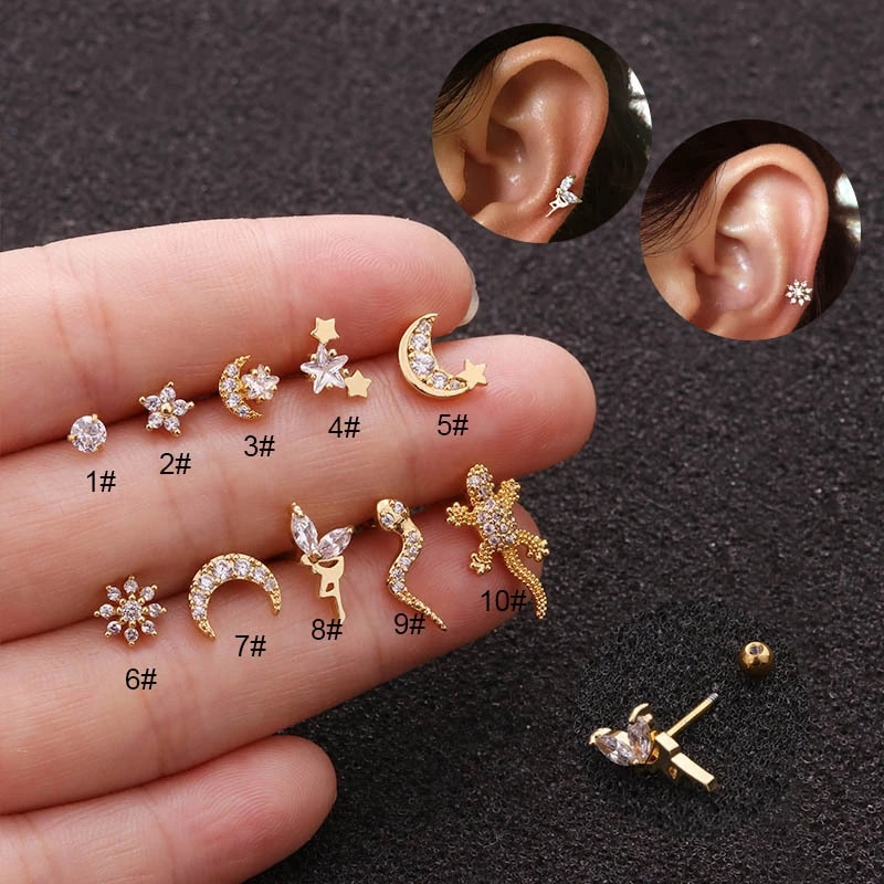 Detail Conch Piercing Jewelry Gold Nomer 48