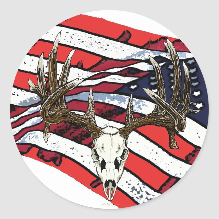 Detail Confederate Flag Deer Skull Nomer 17