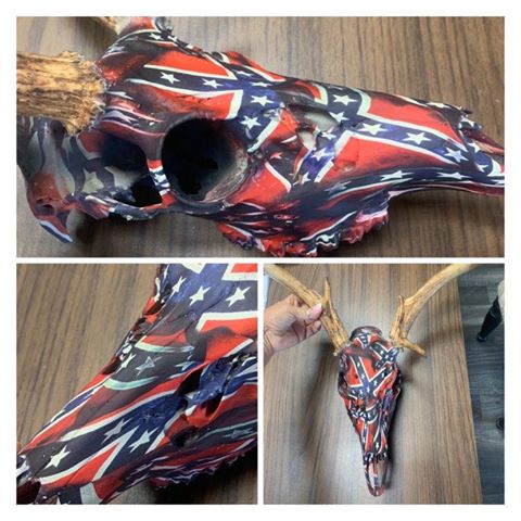 Detail Confederate Flag Deer Skull Nomer 19