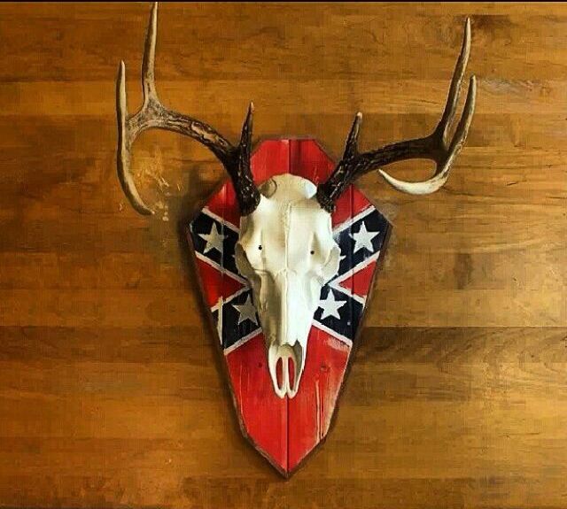 Detail Confederate Flag Deer Skull Nomer 24