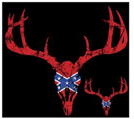 Detail Confederate Flag Deer Skull Nomer 25