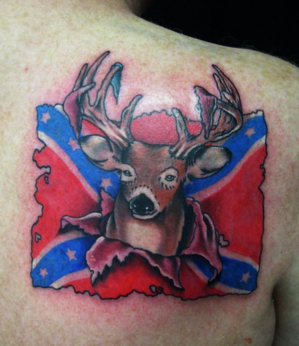 Detail Confederate Flag Deer Skull Nomer 43