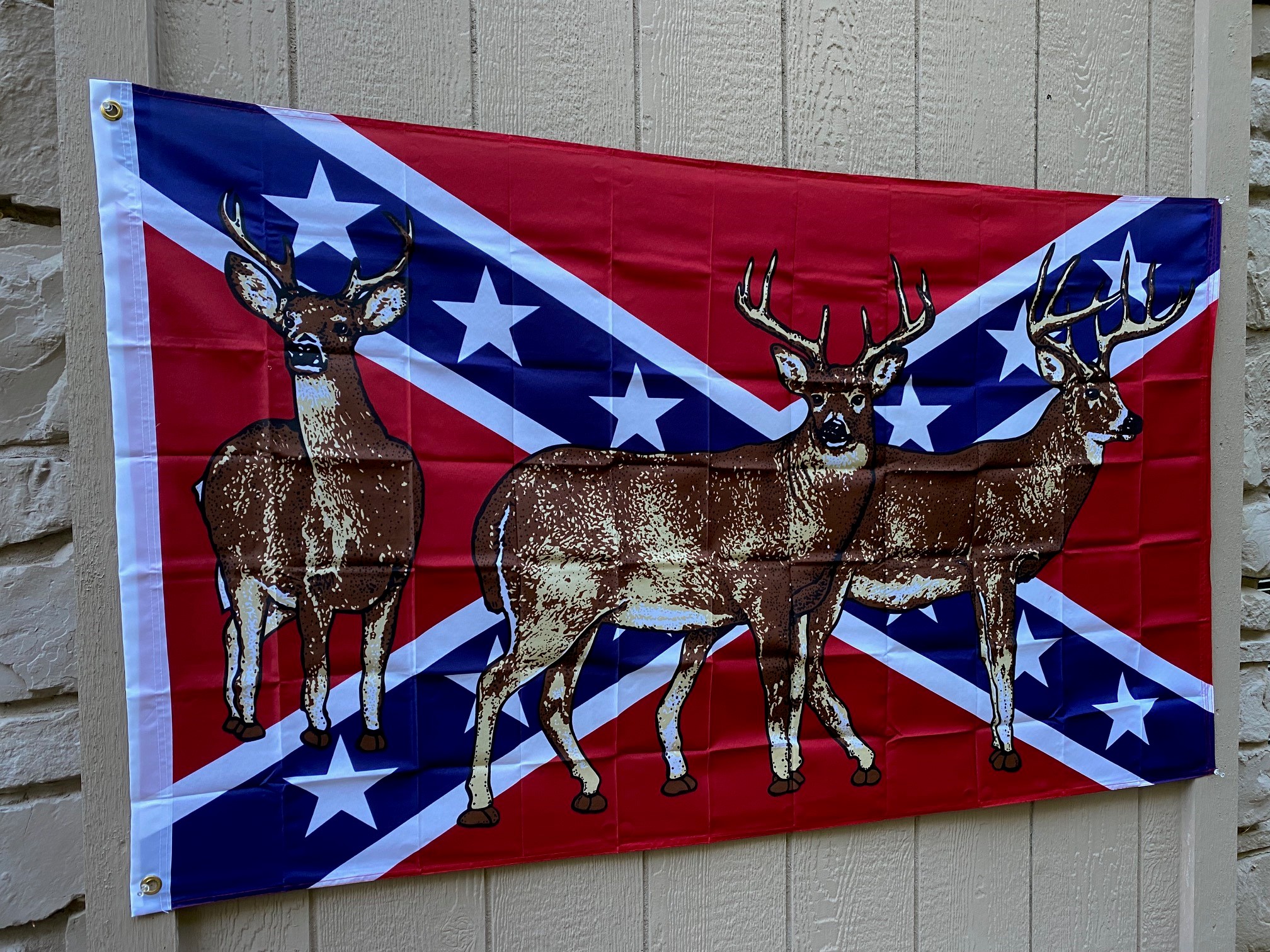 Detail Confederate Flag Deer Skull Nomer 53