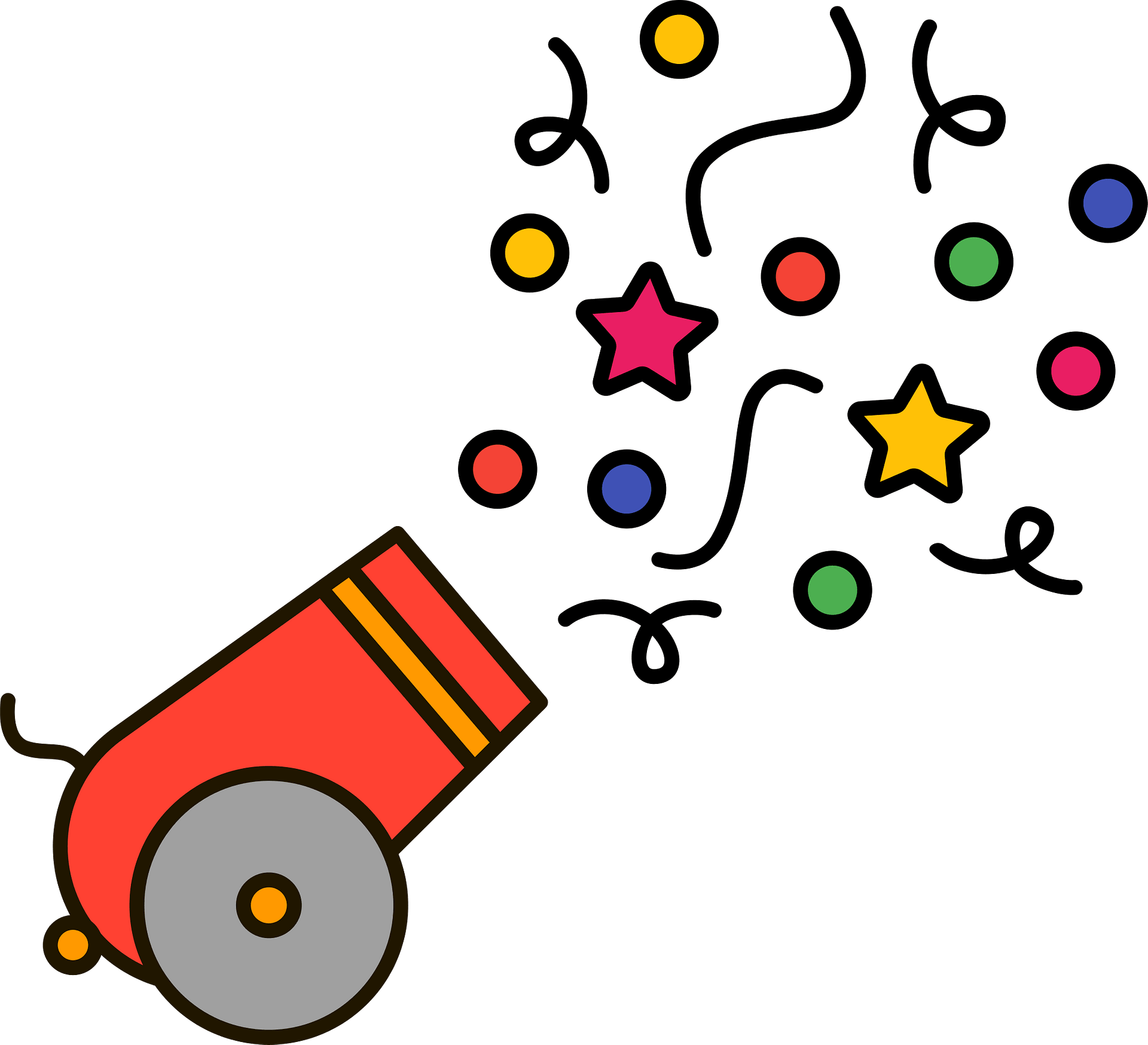 Detail Confetti Cannon Clipart Nomer 3