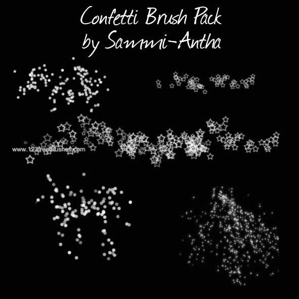 Detail Confetti Photoshop Brushes Nomer 20