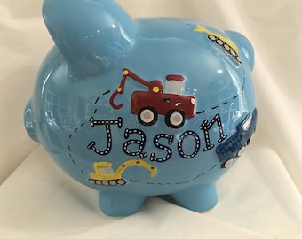 Detail Construction Truck Piggy Bank Nomer 24