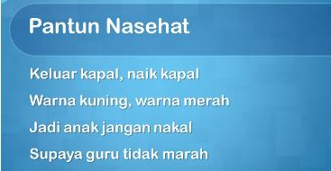 Detail Contoh 2 Pantun Nomer 3