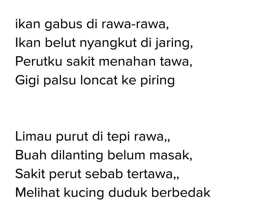 Detail Contoh 2 Pantun Nomer 23