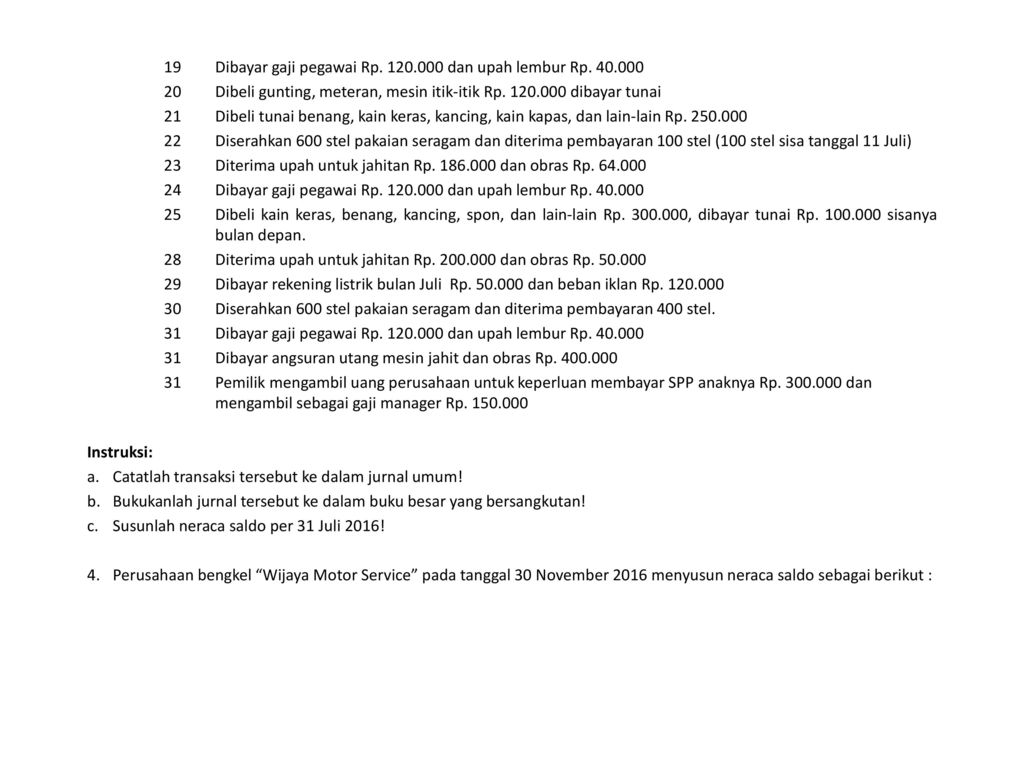 Detail Contoh 30 Transaksi Perusahaan Jasa Bengkel Nomer 34