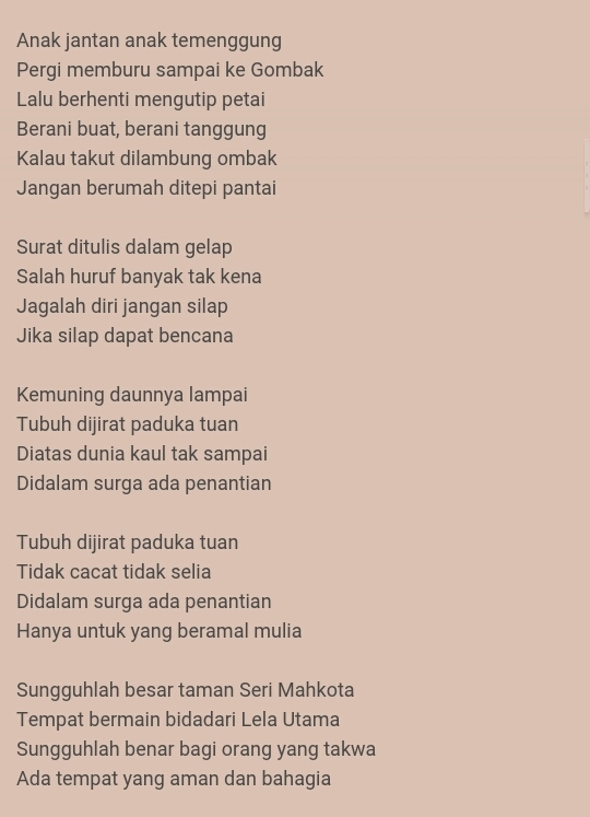 Detail Contoh 5 Pantun Nomer 4