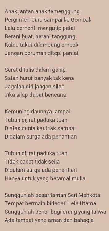 Detail Contoh 5 Pantun Nomer 5