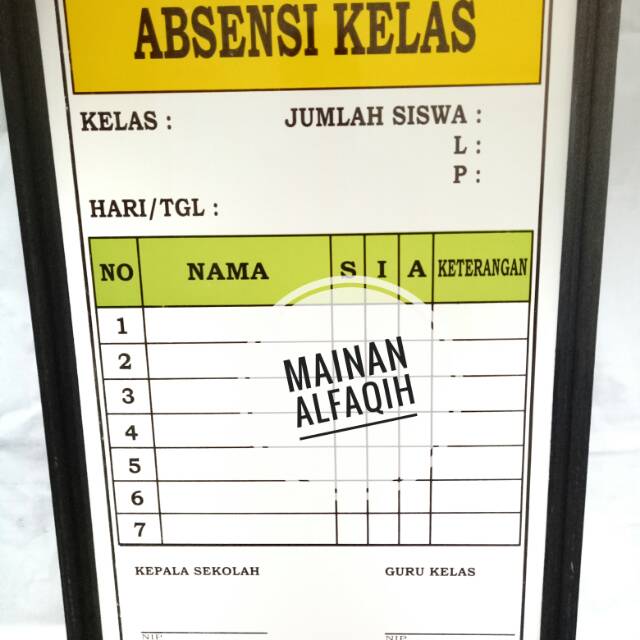 Detail Contoh Absen Kelas Nomer 30