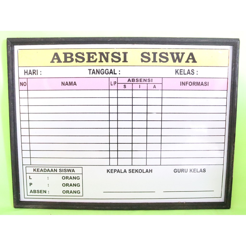 Detail Contoh Absen Kelas Nomer 34