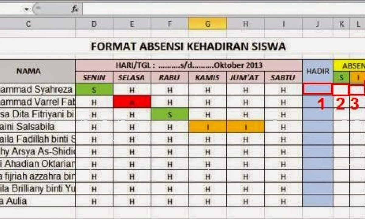 Detail Contoh Absen Kelas Nomer 36