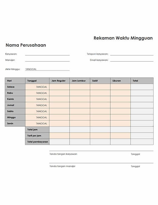 Detail Contoh Absen Manual Karyawan Nomer 16