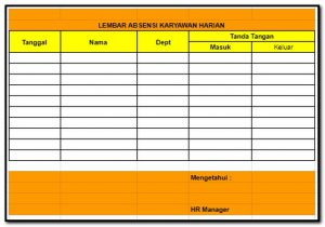 Detail Contoh Absensi Karyawan Manual Nomer 23