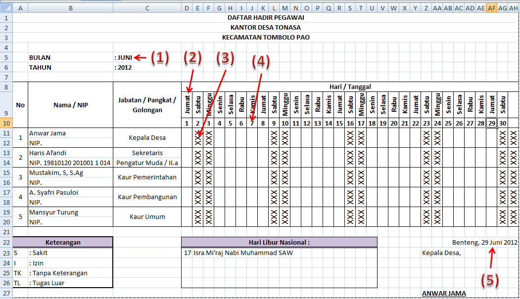 Detail Contoh Absensi Karyawan Manual Nomer 55