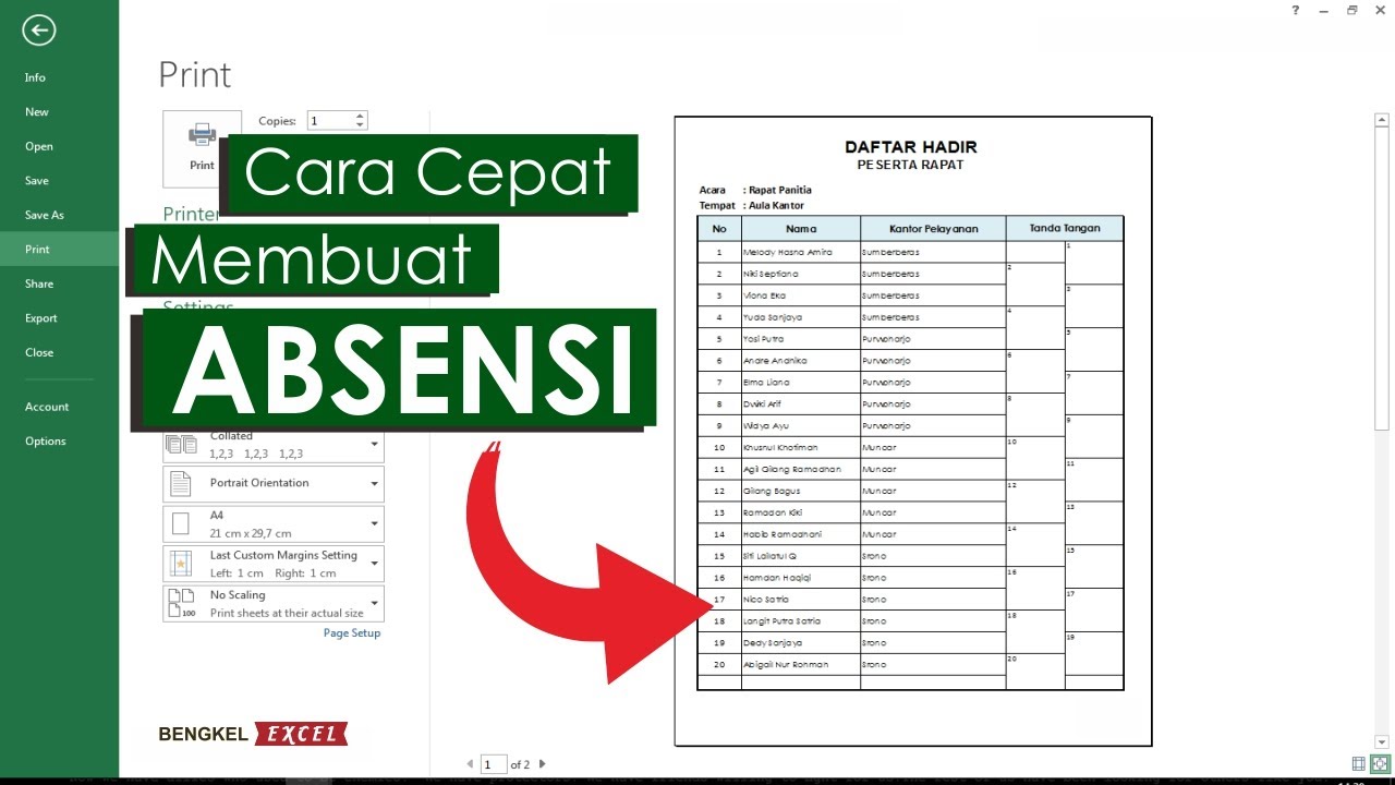 Detail Contoh Absensi Kehadiran Karyawan Nomer 48