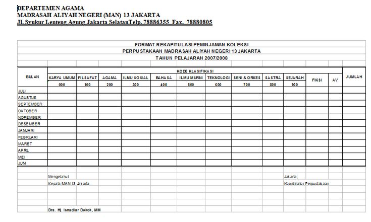 Detail Contoh Absensi Siswa Nomer 12