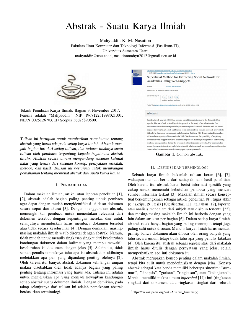 Detail Contoh Abstrak Dalam Karya Ilmiah Nomer 37