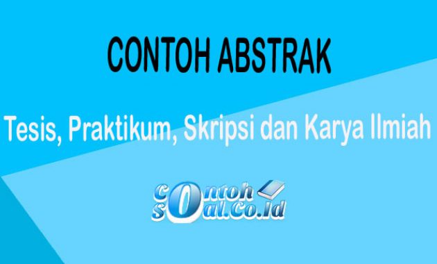 Detail Contoh Abstrak Laporan Praktikum Nomer 20